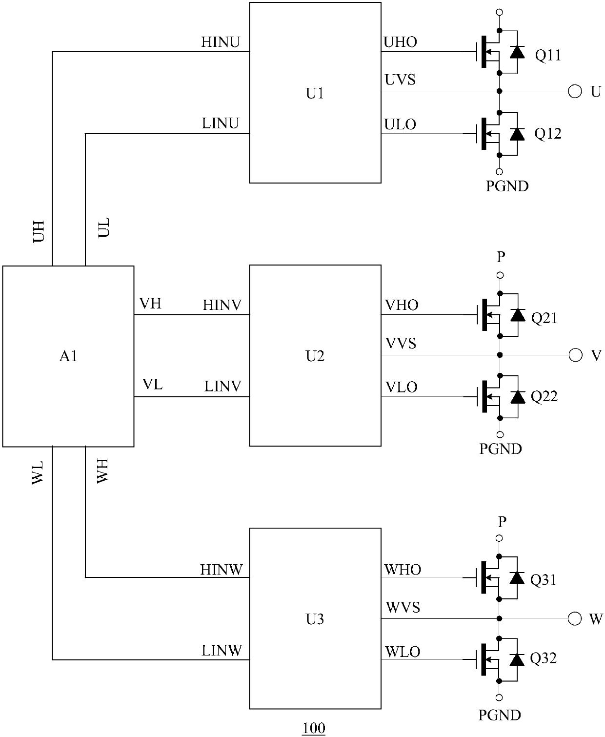 Integrated power module and smart power module for motor drive