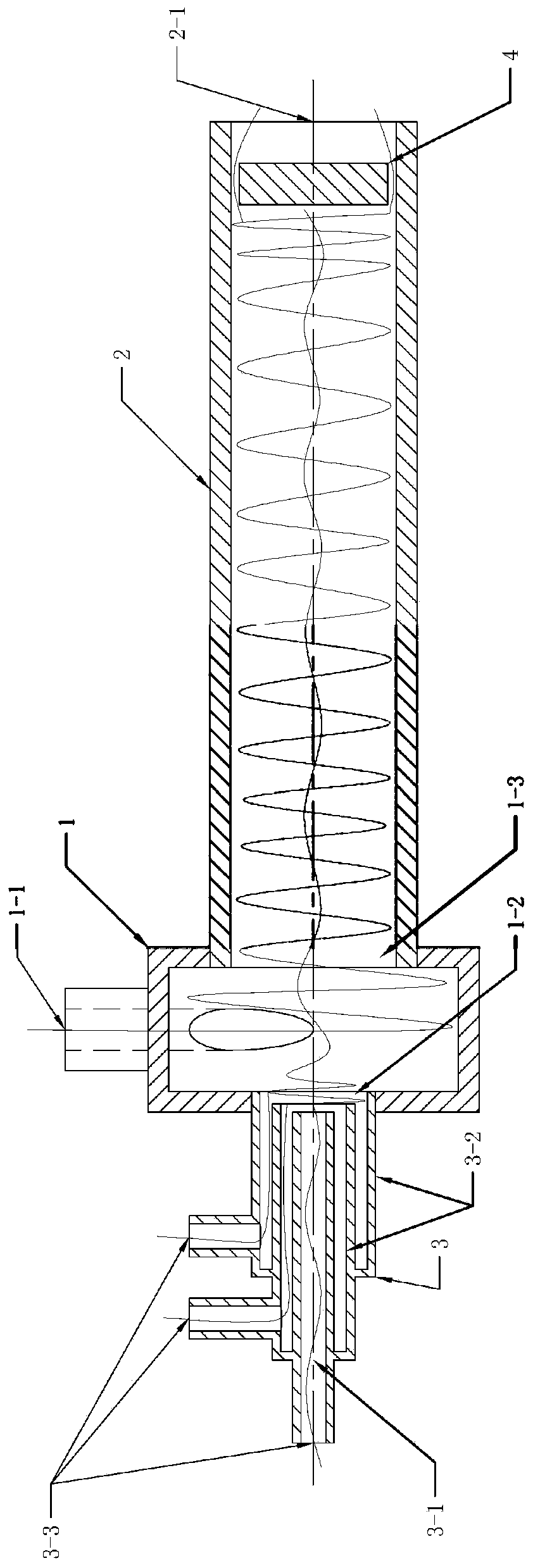 Vortex tube refrigerating device with sleeve type cold flow outlet