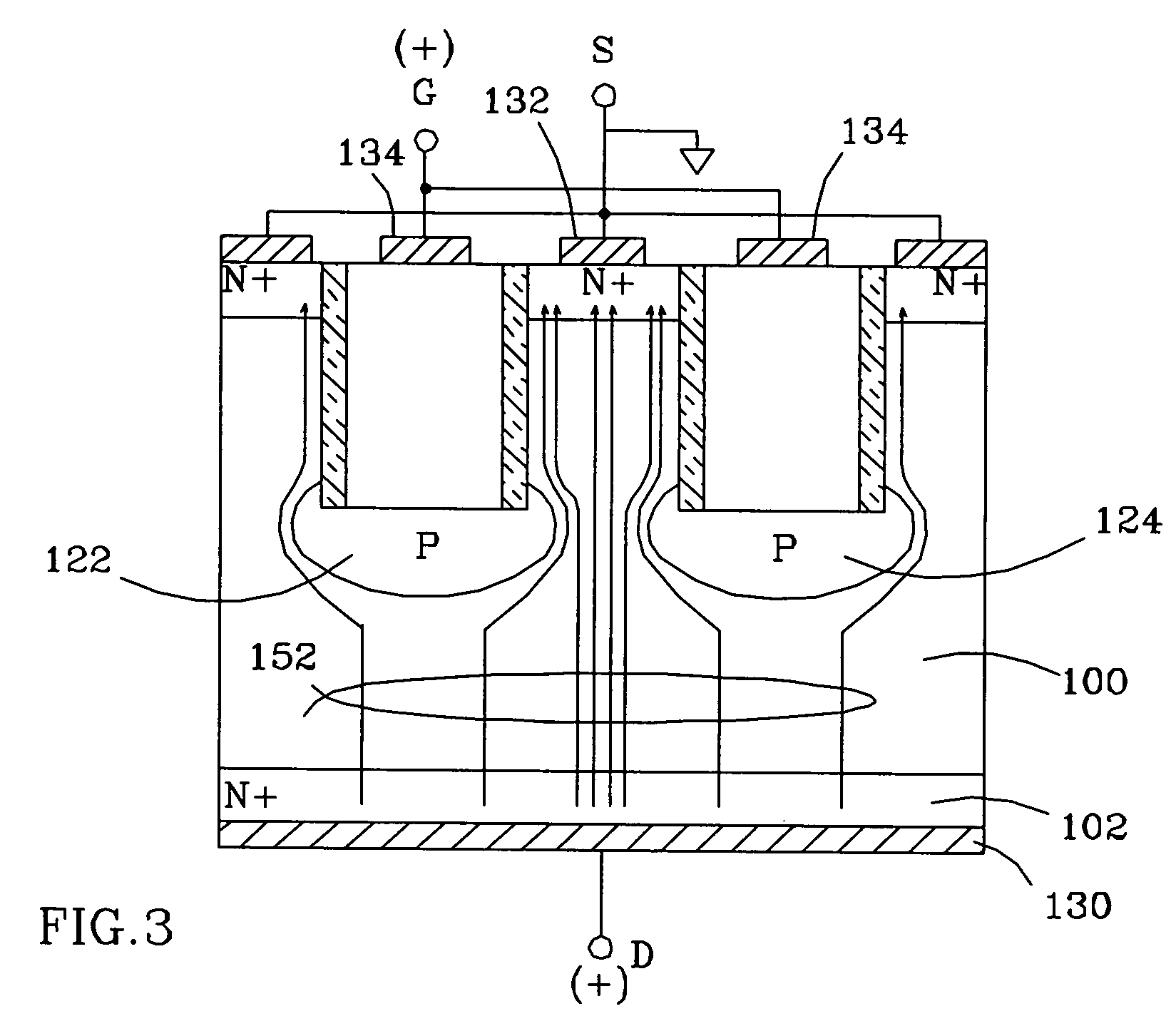 High voltage FET switch with conductivity modulation