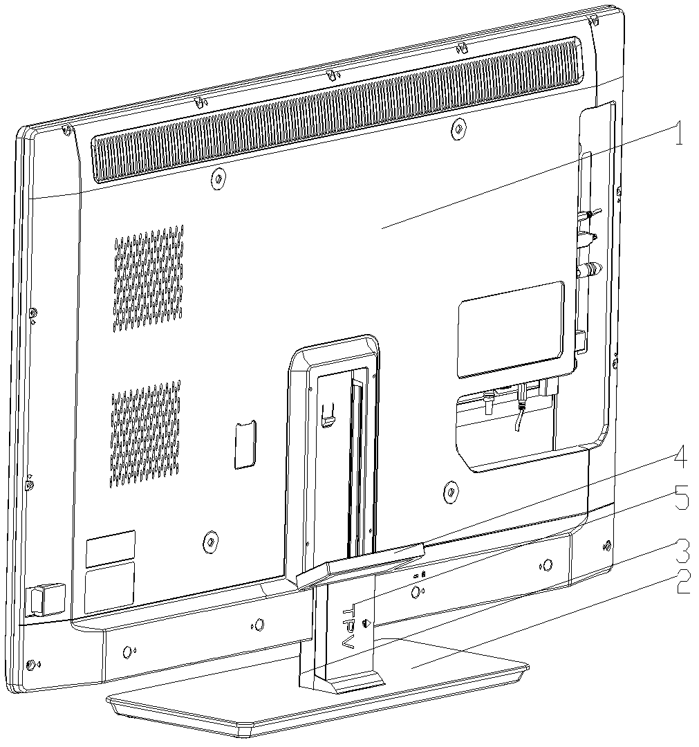 Wall-mountable television base