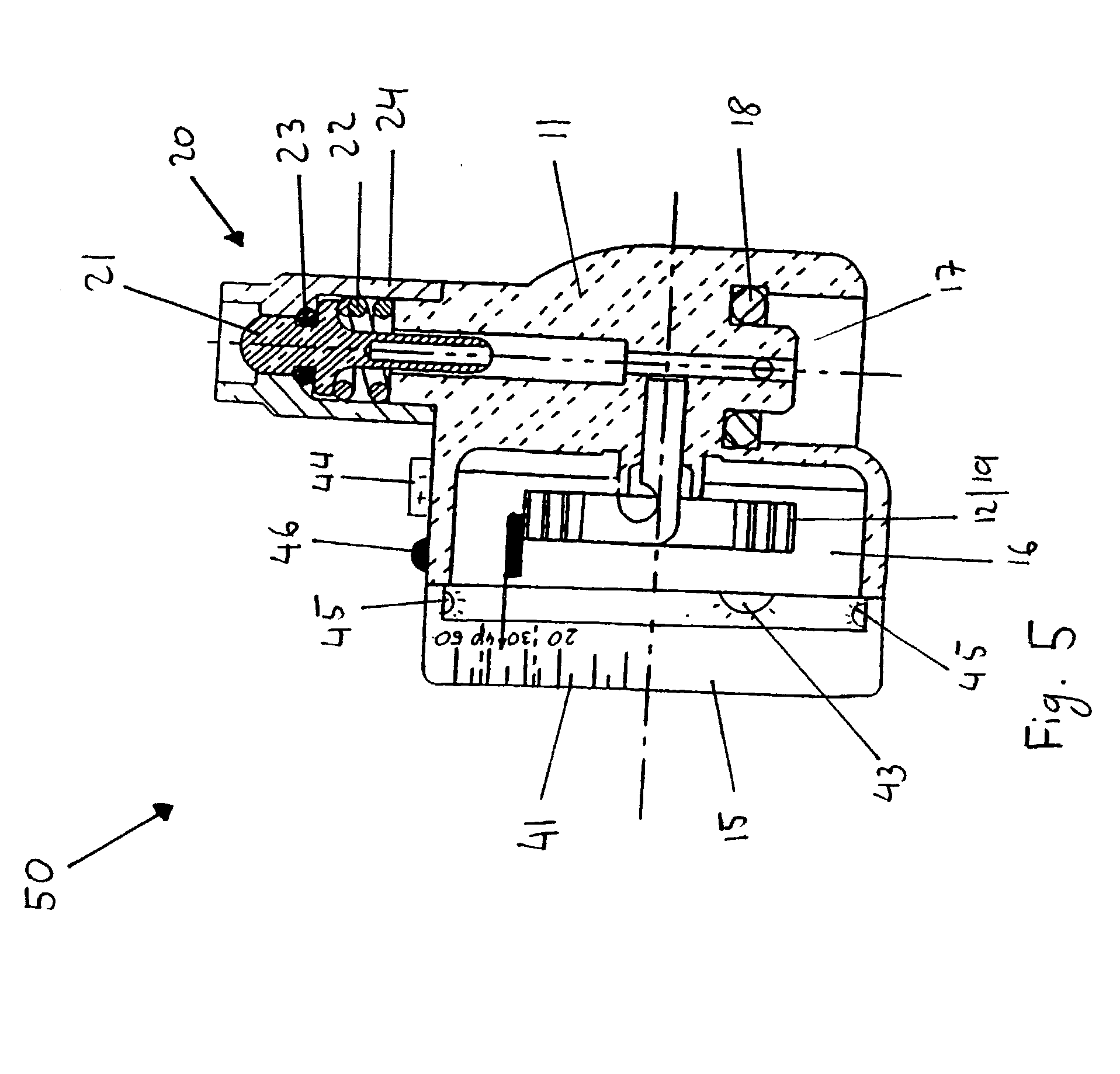 Pneumatic tire air pressure gauge assembly