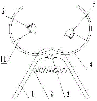 Manual assistance hand-held triangular block variable-diameter branch clamping electric girdling device for grapes