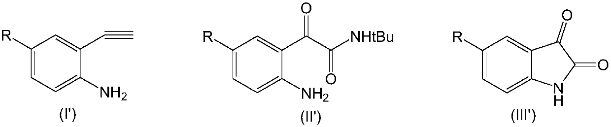 A kind of preparation method of indoledione compound