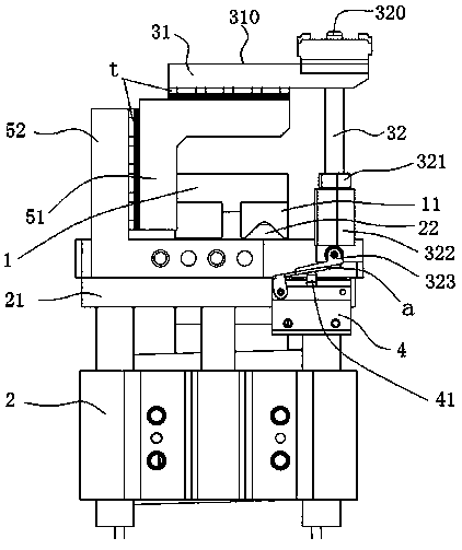 A projection welding nut leakage prevention and positioning welding mechanism