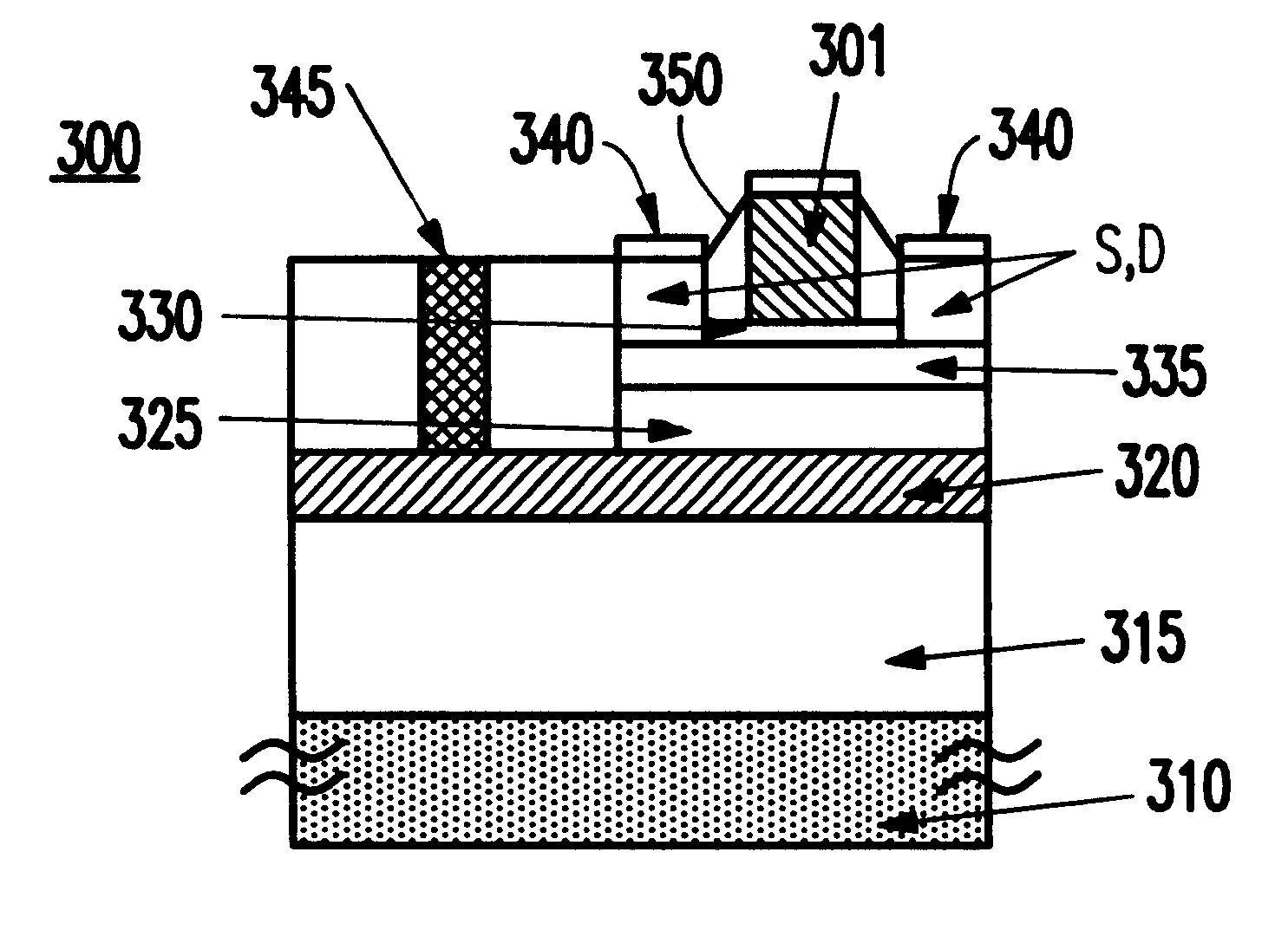 Back-plane for semiconductor device