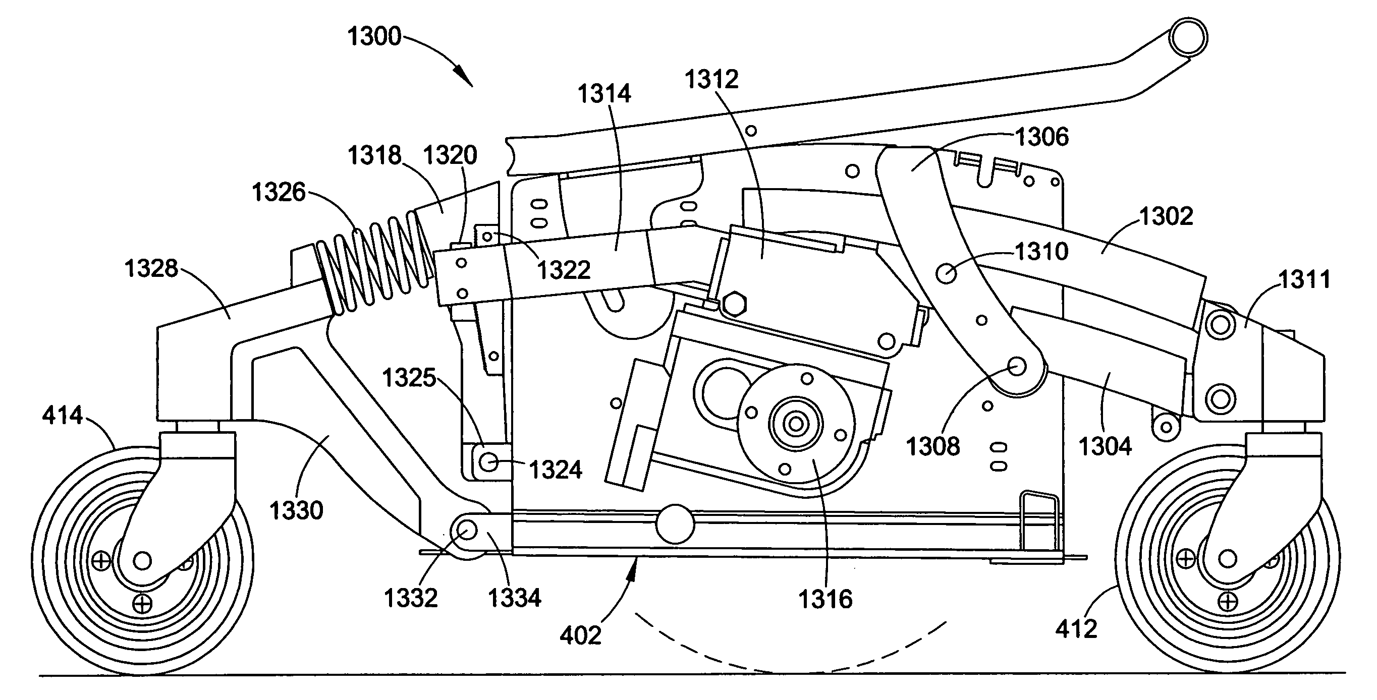 Suspension with releasable locking system