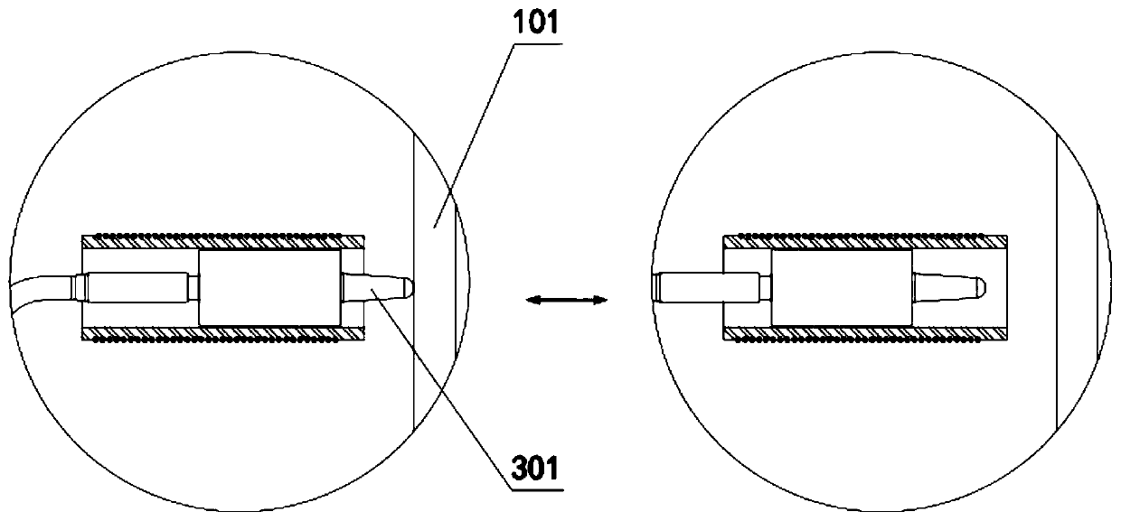 Three-primary colors based dyeing and variable-frequency color change magnetic control device of 3D printer