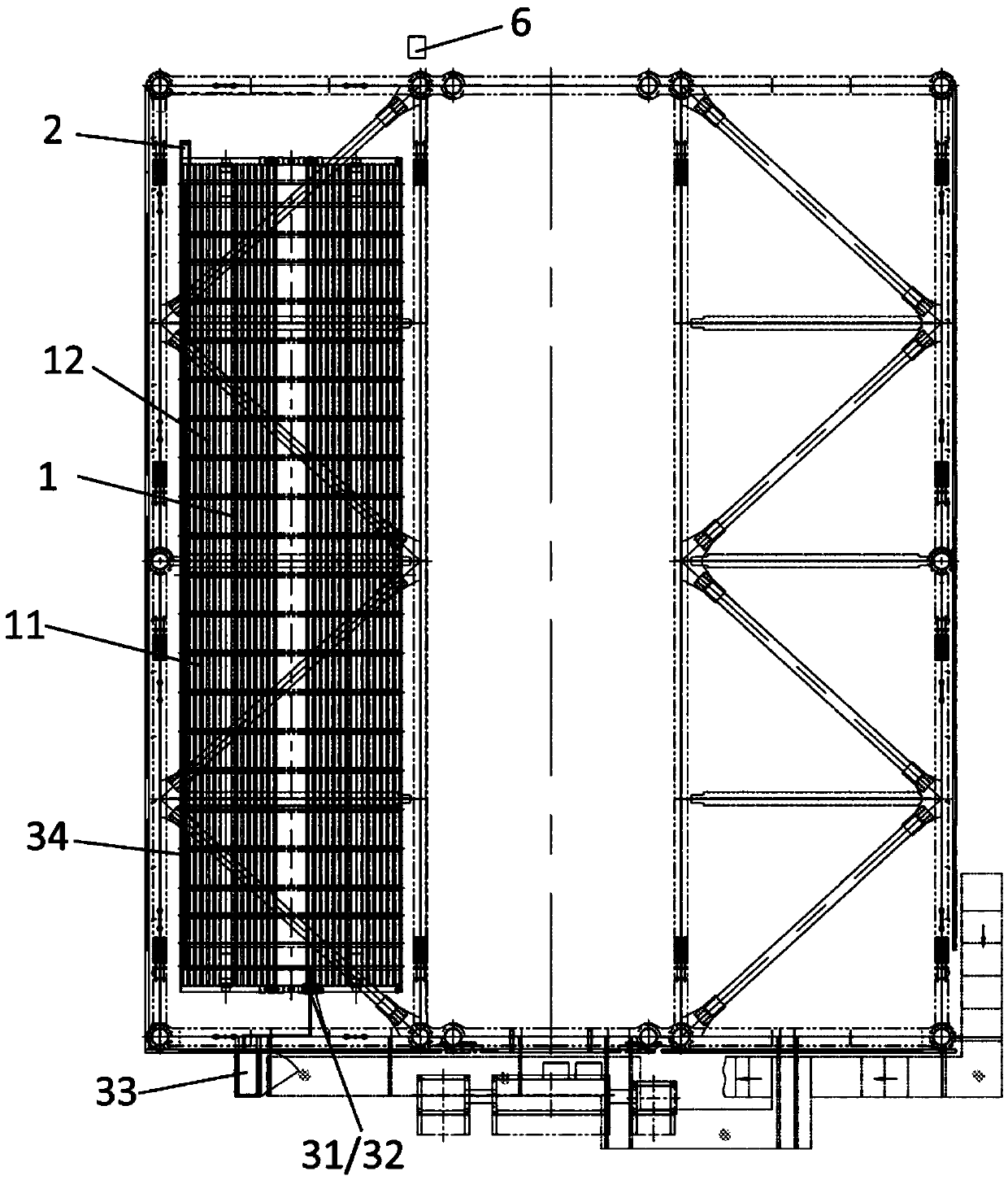 Car carrying board, stereo parking garage and charging system and method