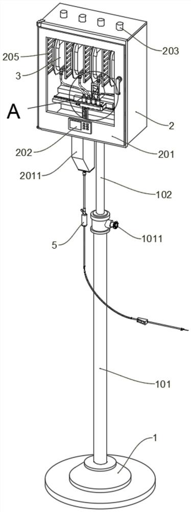 Intravenous injection and chemotherapy device based on hematology department nursing