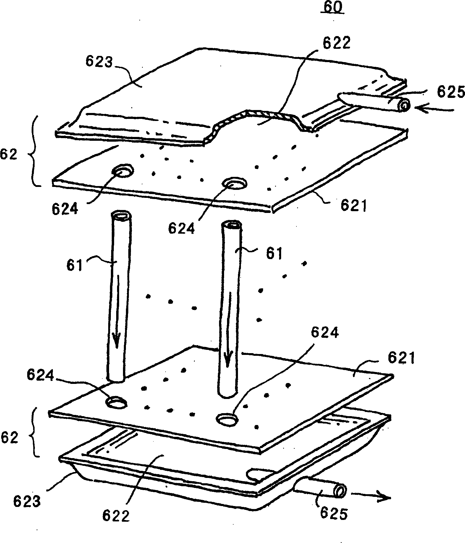 Electronic apparatus having cooling system, radiator thereof, and method for manufacturing thereof