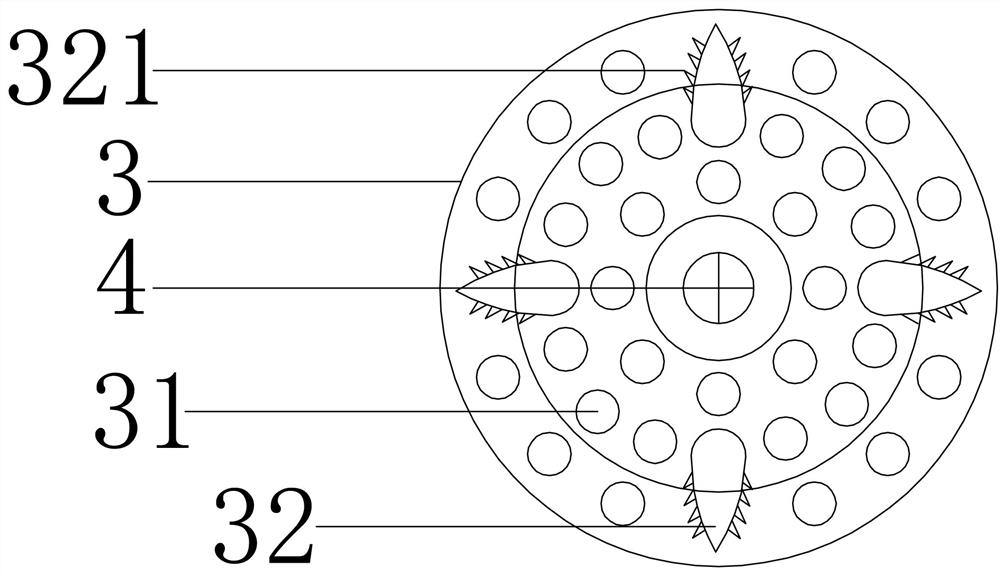 A rotary drilling type high-pressure grouting device and construction method for the side wall of the hole formed by pumping sand