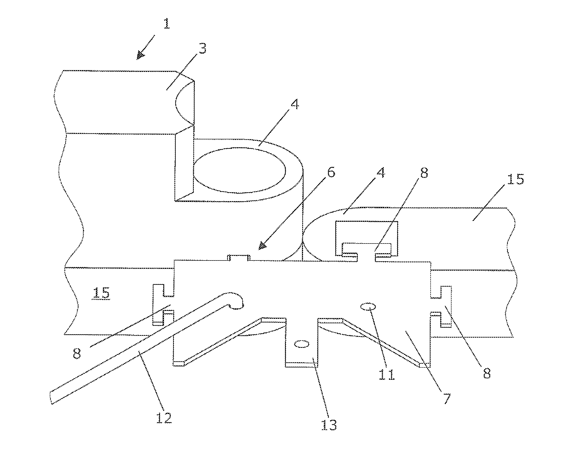 Boundary wall with reinforcement device