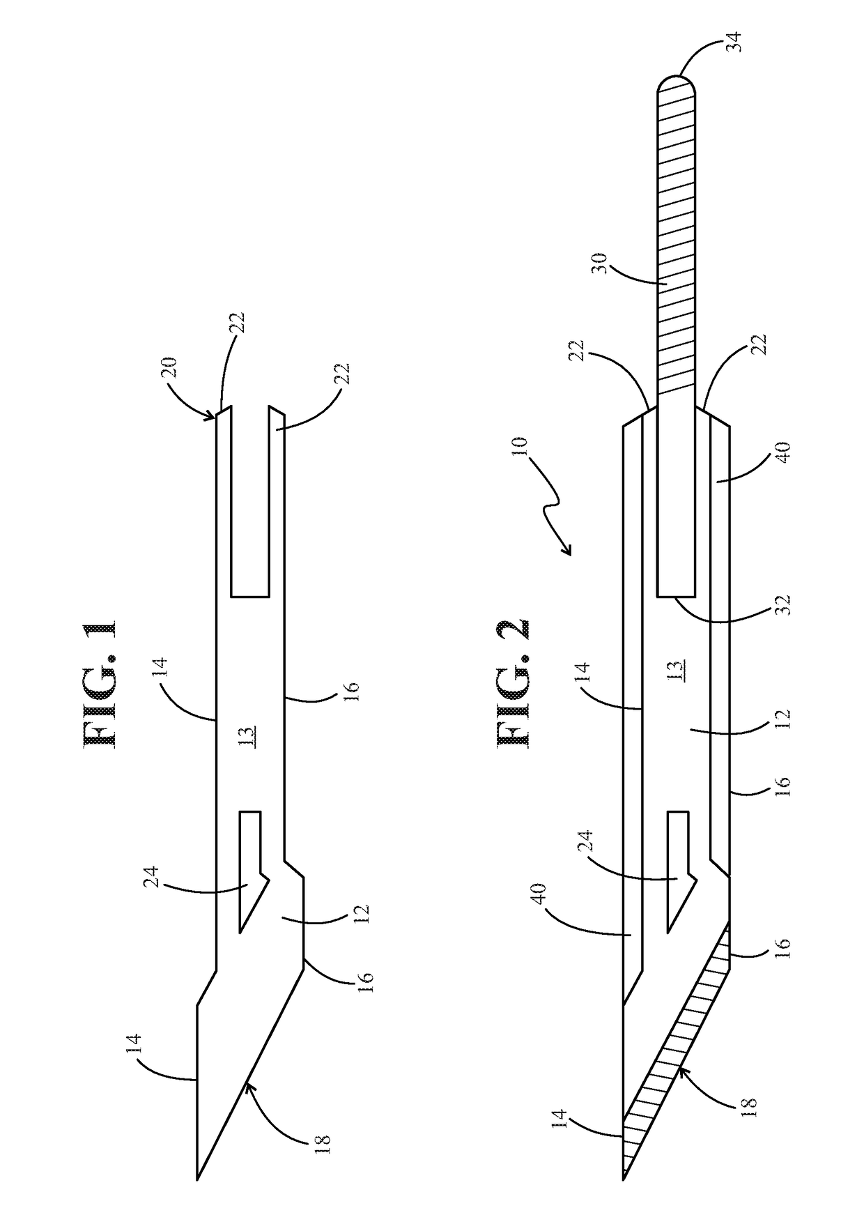 Monopolar electrosurgery blade and electrosurgery blade assembly