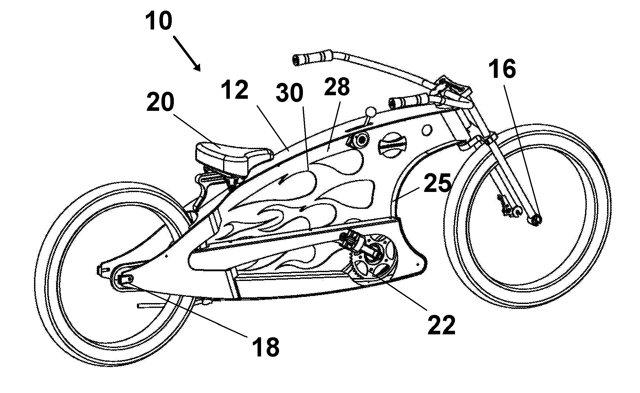 Bike having indicia insert for display or advertising