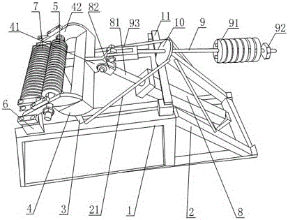 Iron pipe bending machine with adjustable bending degree