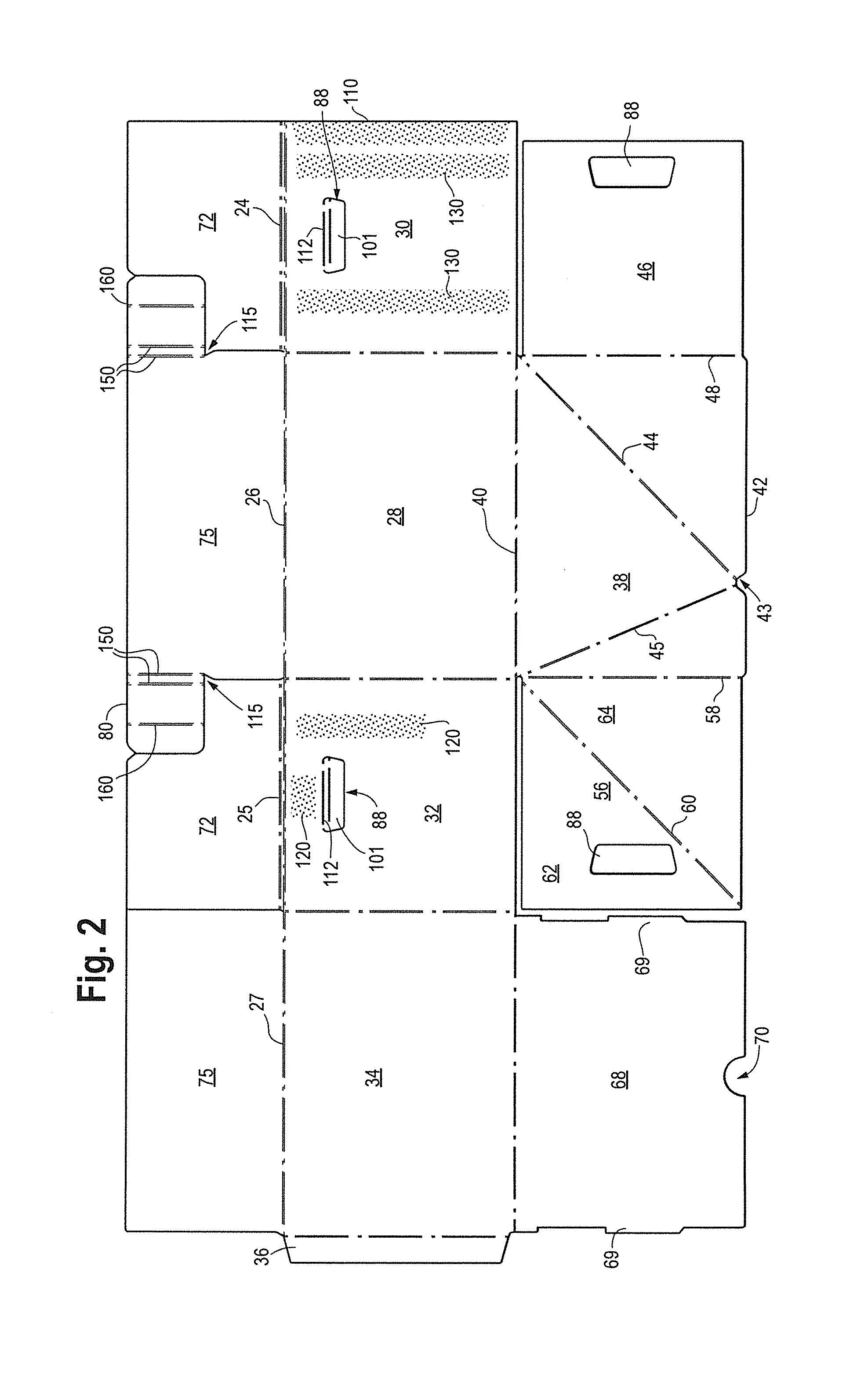 Storage box having integral lid with closure flaps