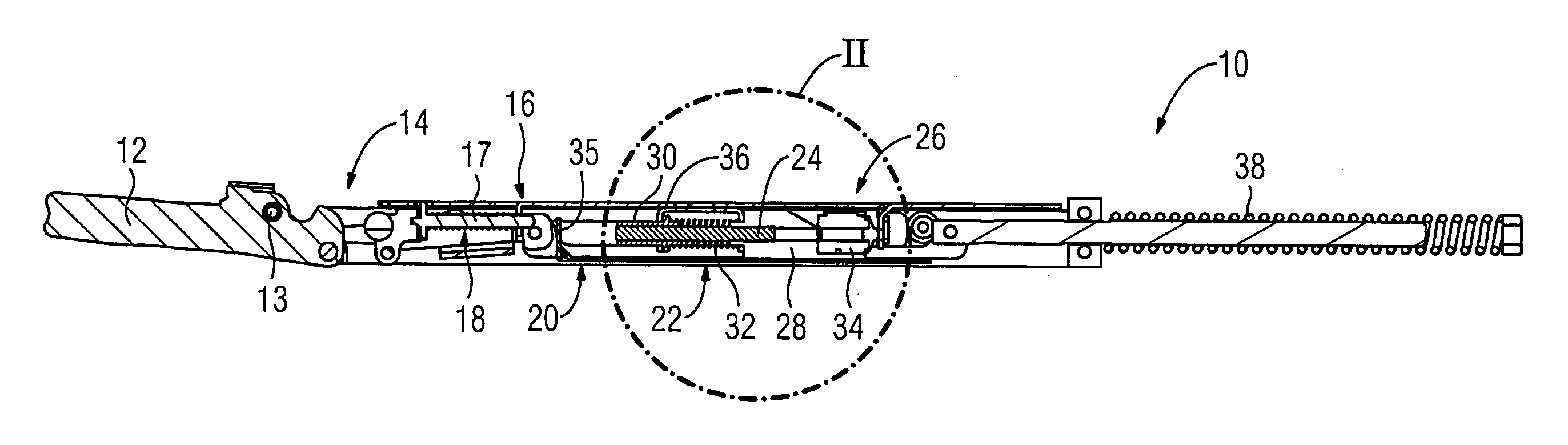 Oven door opening and closing device