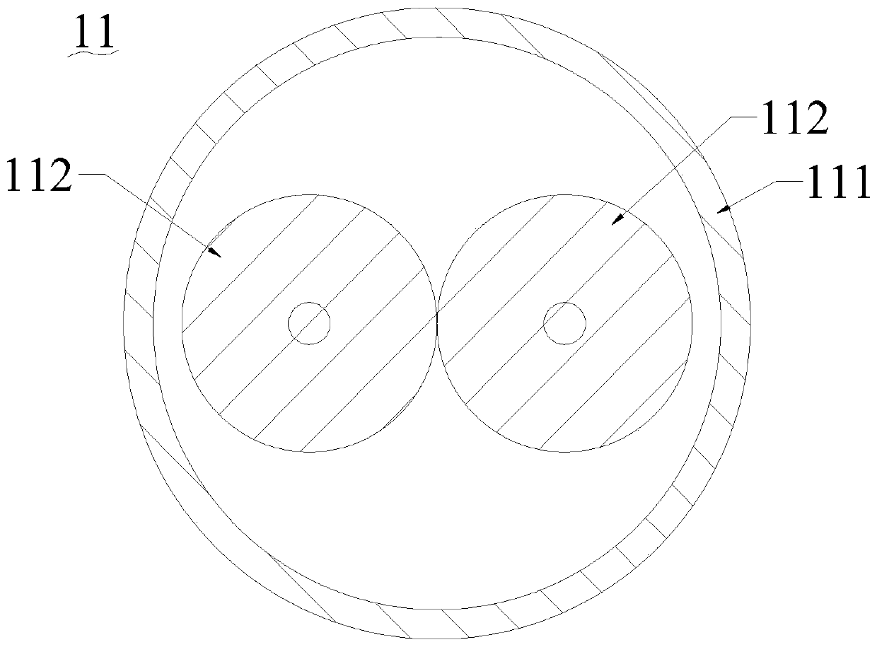 Double-loop armored optical fiber cross dense tapping structure and method