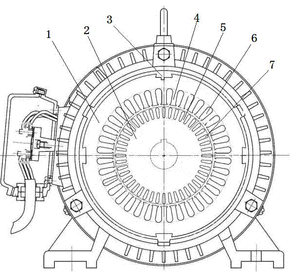 Super-efficient 2200-watt 4-pole three-phase asynchronous motor