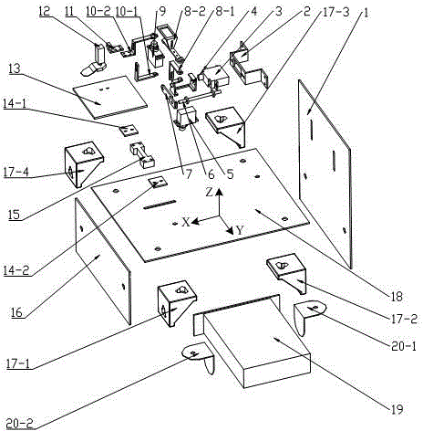 Material adhesion/desorption performance testing system based on gecko bionic legs and self-regulation method