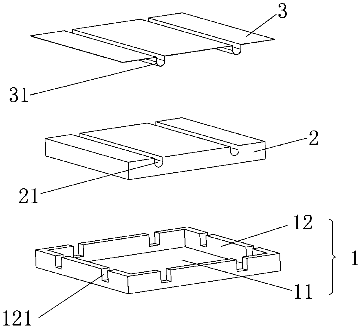 Combined heat preservation supporting plate and installing method