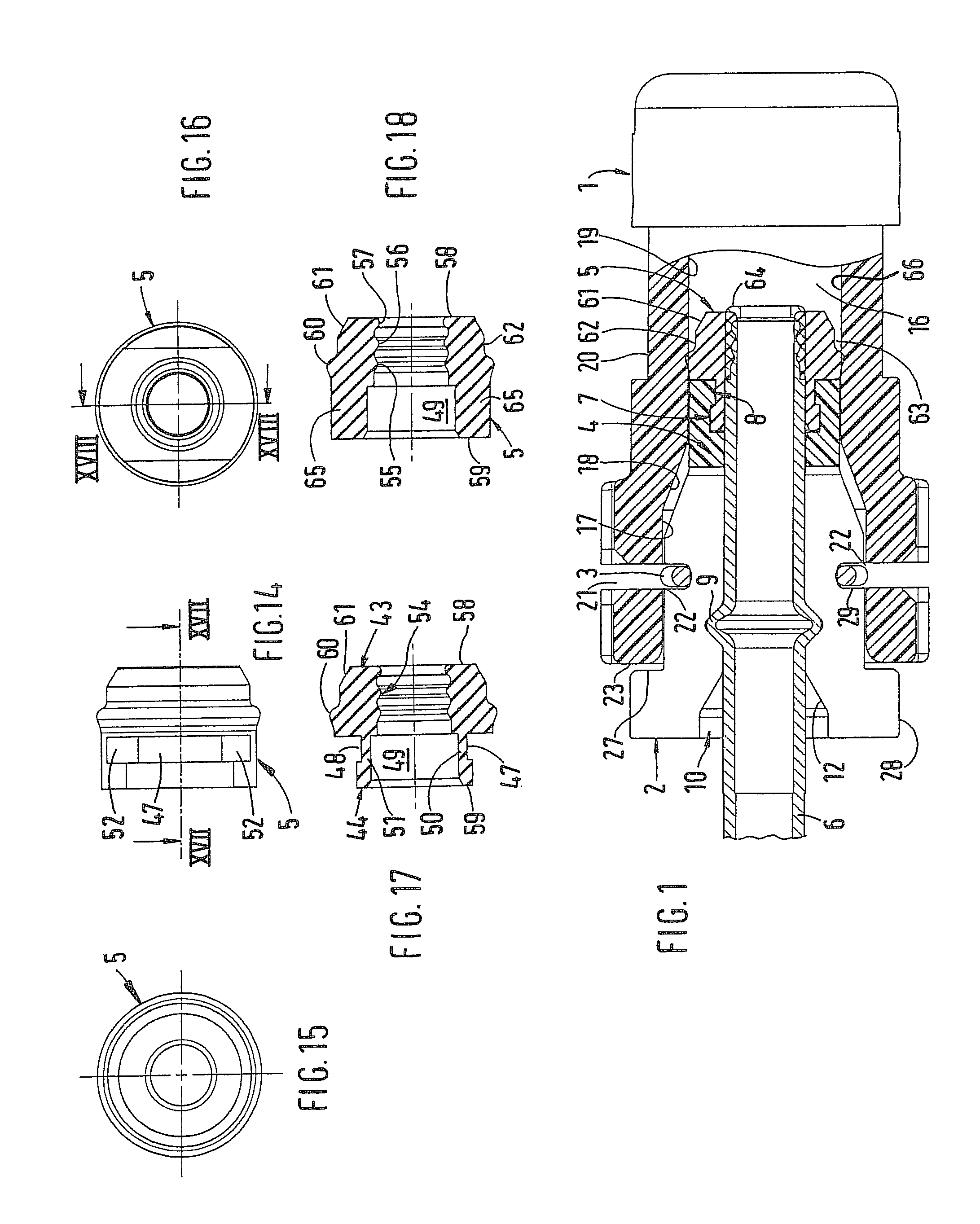 Sealing arrangement for a hydraulic plug-in connection