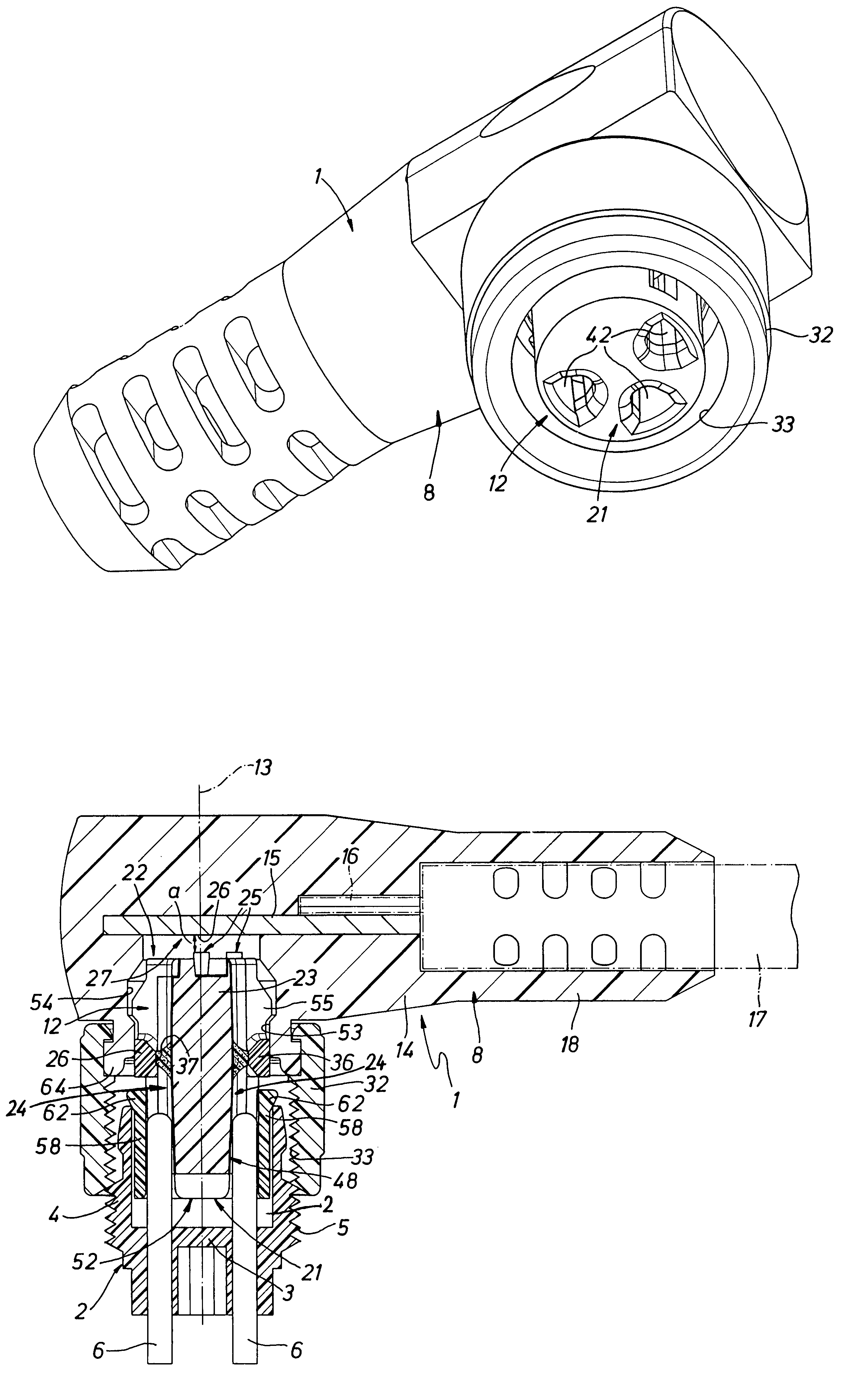 Plug connector having a rotatable outgoing cable part