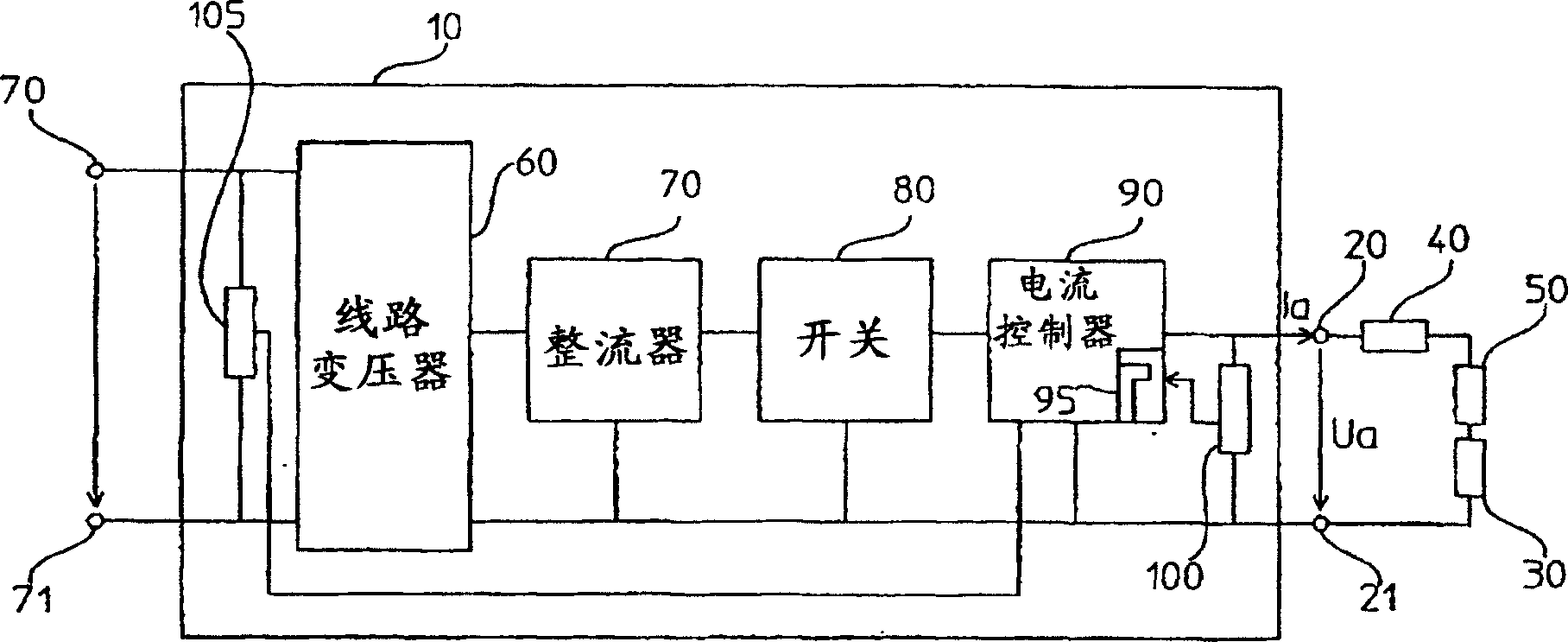 Method and electronic power supply device for supplying power to a low-voltage load protected by a protective device