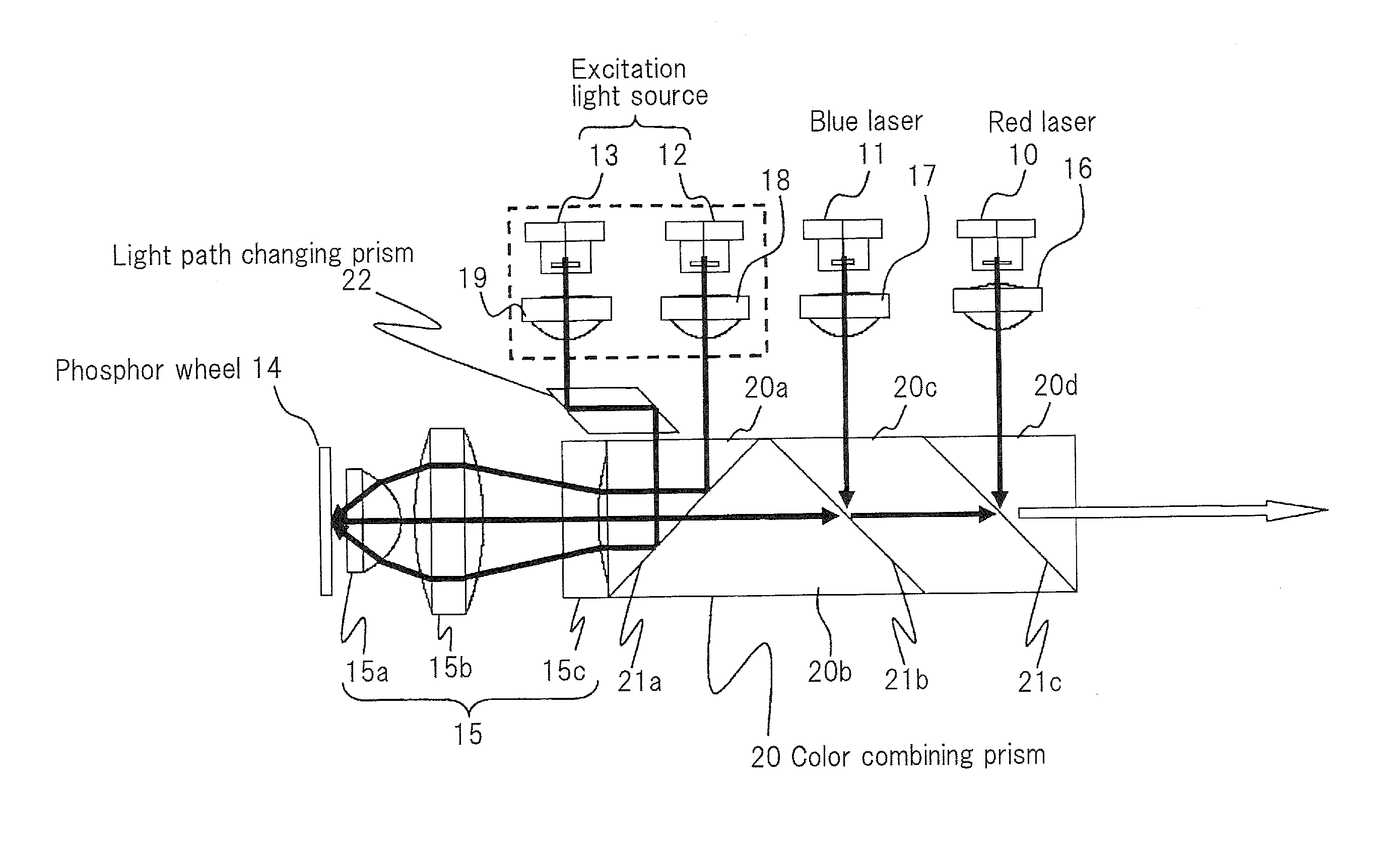 Lighting device and projection-type display device using the same