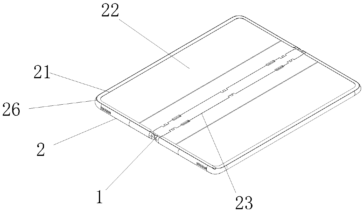 Folding rotating shaft assembly based on belt linkage and mobile terminal thereof