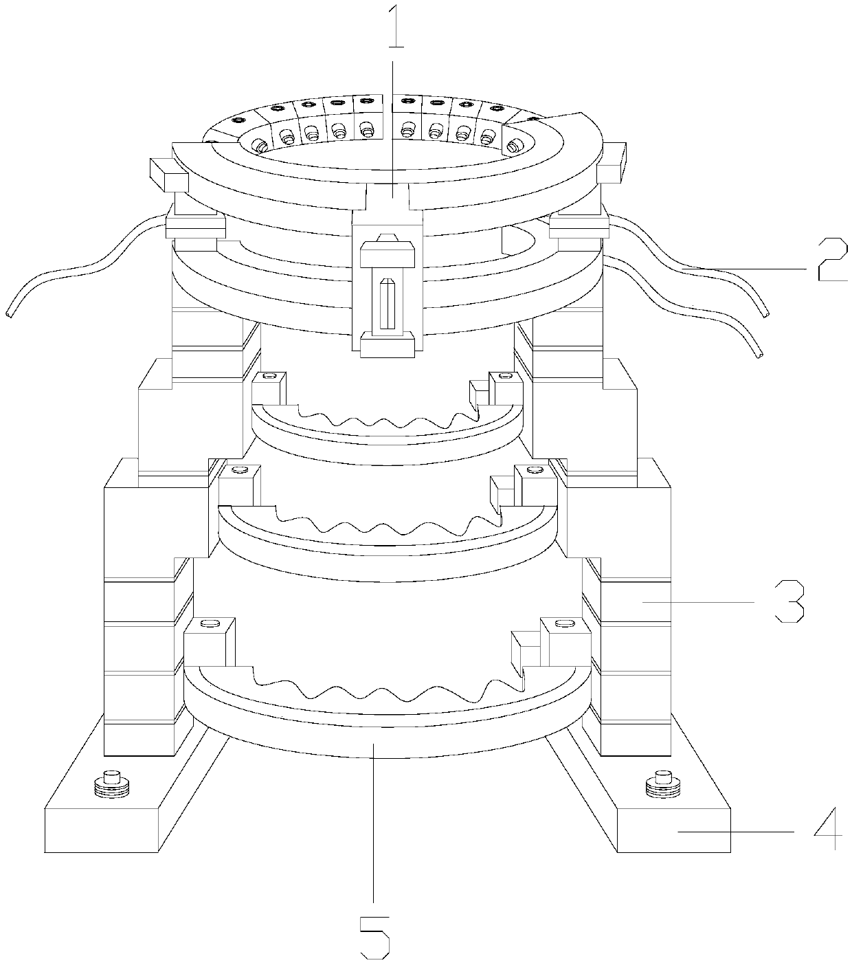 Nested clingy flagpole painting device capable of adjusting climbing pressure