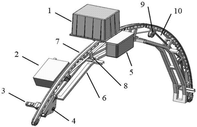 Car frame traveling type shield tunnel wall post-grouting detection equipment