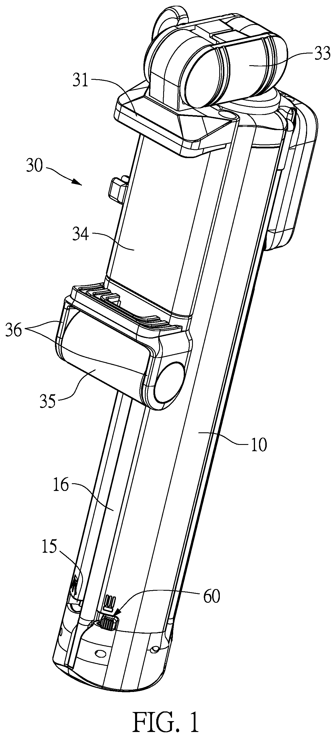 Support and selfie stick with support