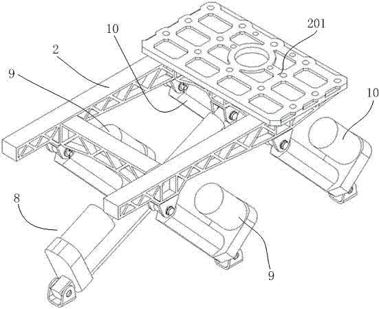 Wheel and caterpillar band switchable mobile chassis