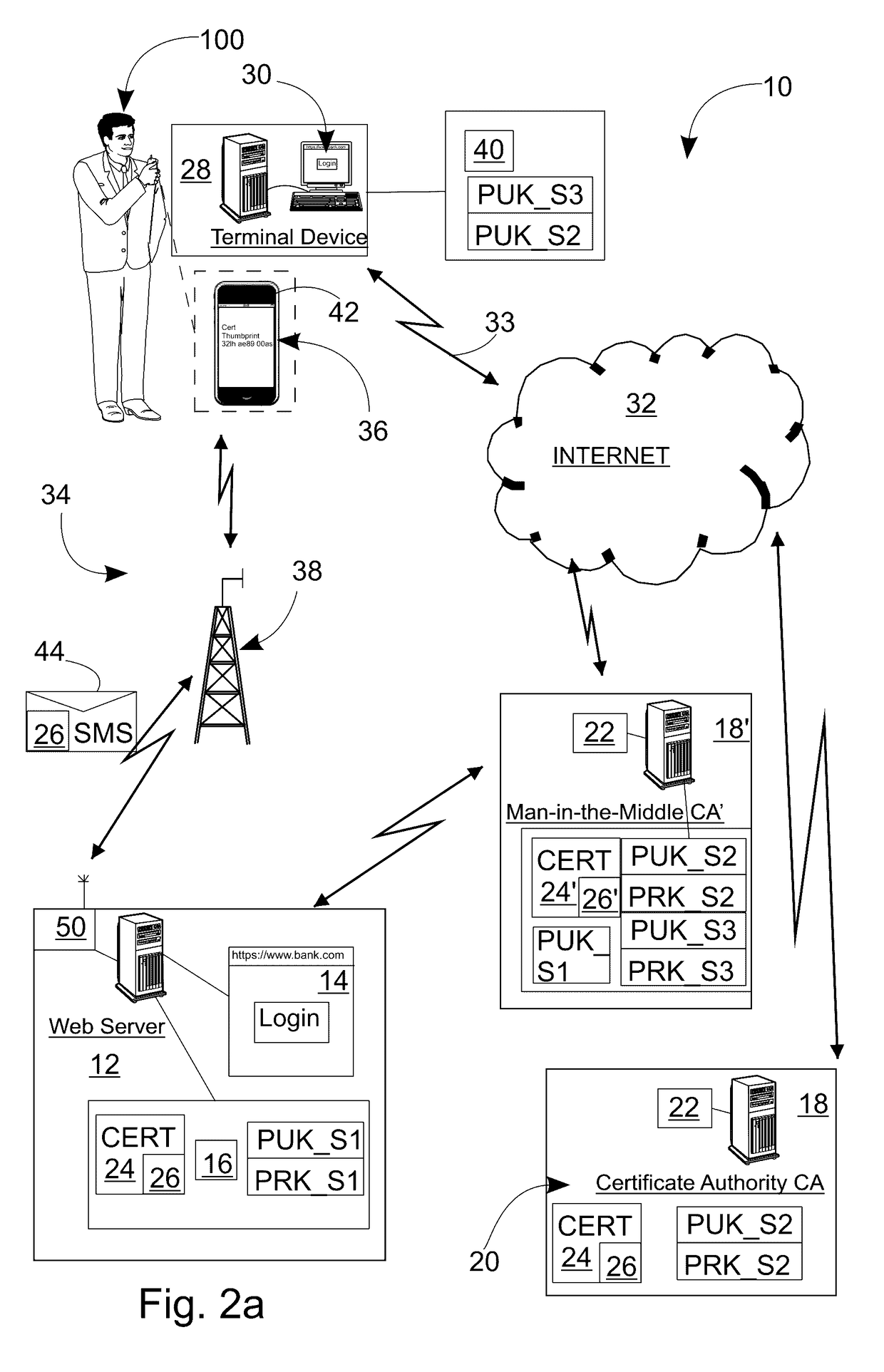 Method and a system for verifying the authenticity of a certificate in a web browser using the ssl/tls protocol in an encrypted internet connection to an https website