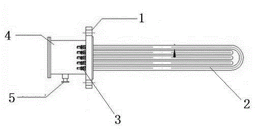 Flange heating tube device