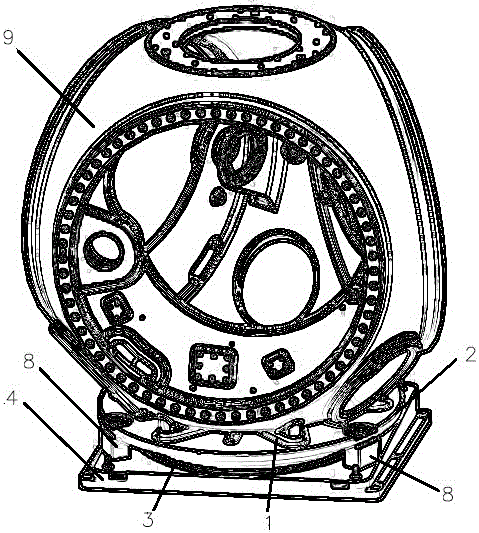 Clamp for disc-shaped large casting multi-hole and multi-plane finish machining