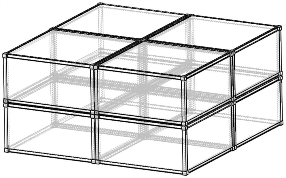 Integrated box house easy to disassemble, self-locking connection nodes