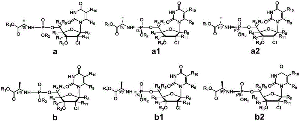 Antiviral nucleoside phosphoramidate and pharmaceutical composition and applications thereof