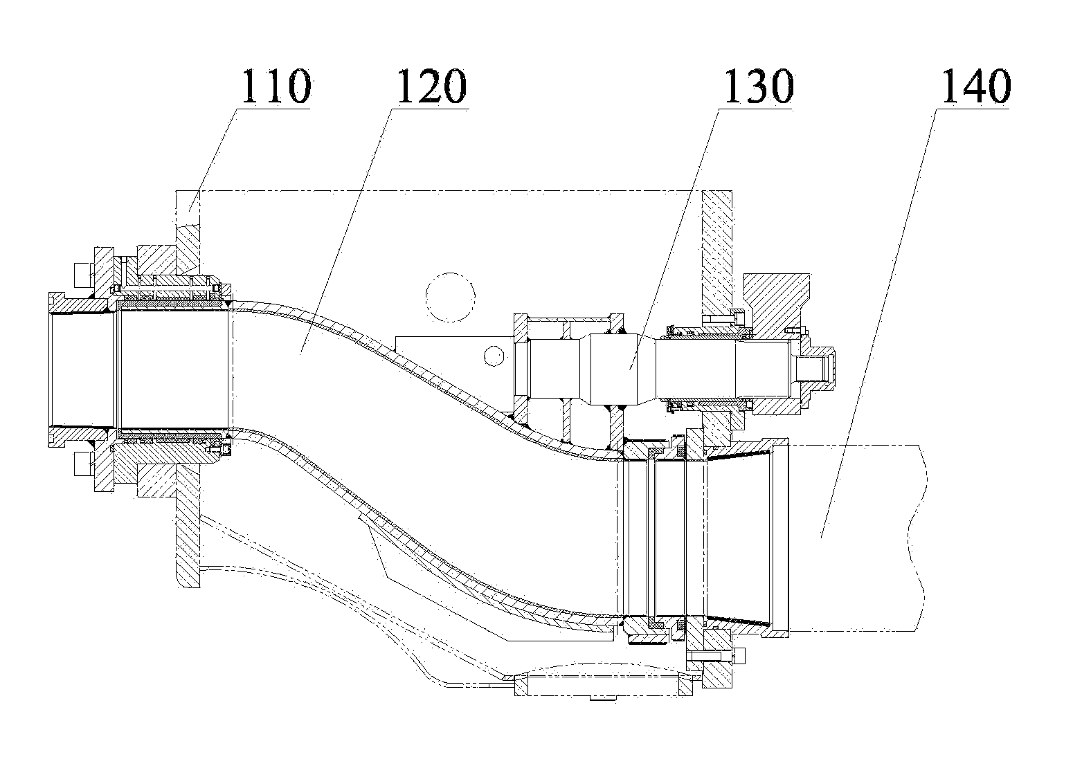 Distributing valve for concrete pump and the concrete pump