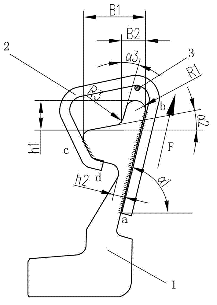 Combined structure of lower support double-runway conical ring and steel wire ring