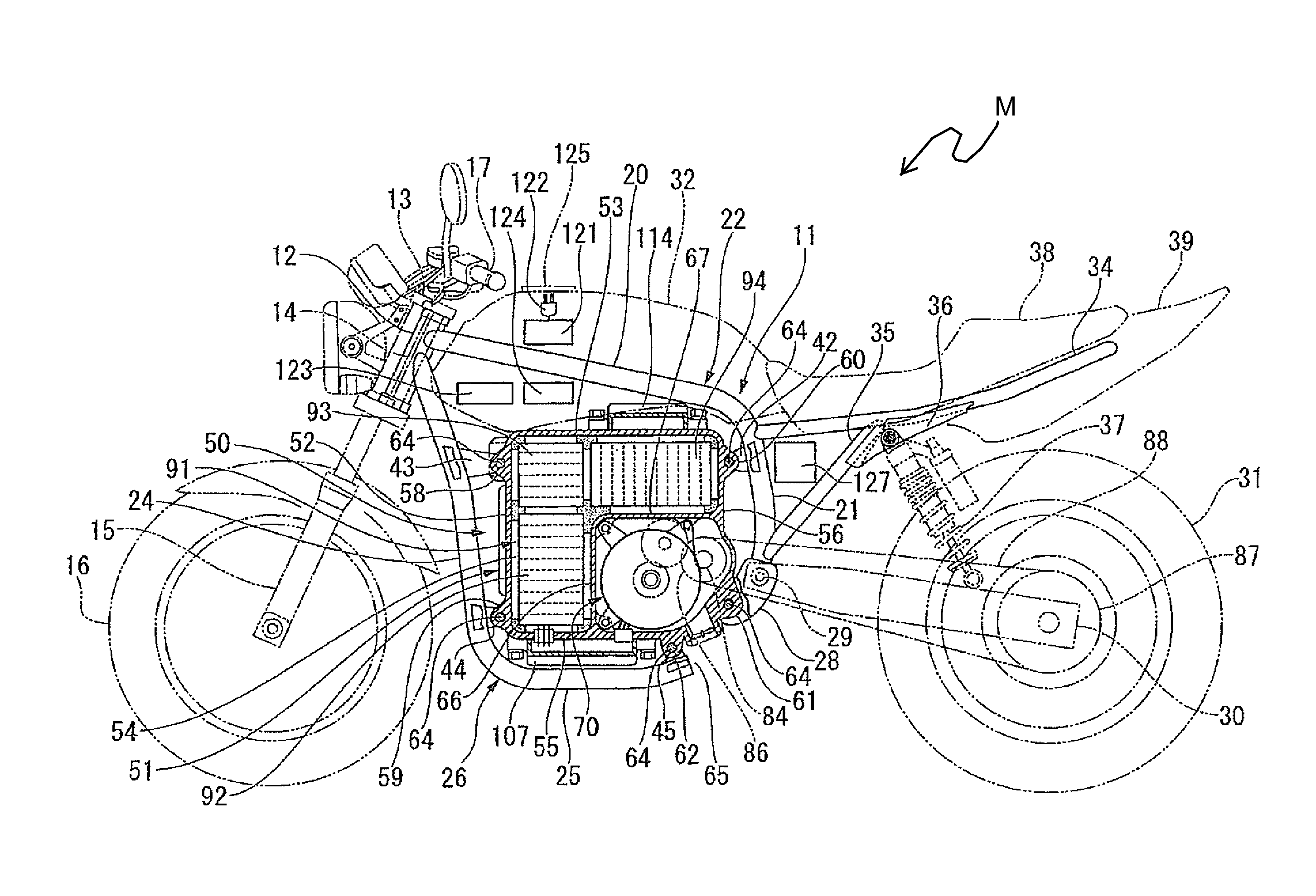 Drive assembly for an electric motorcycle, and electric motorcycle incorporating same