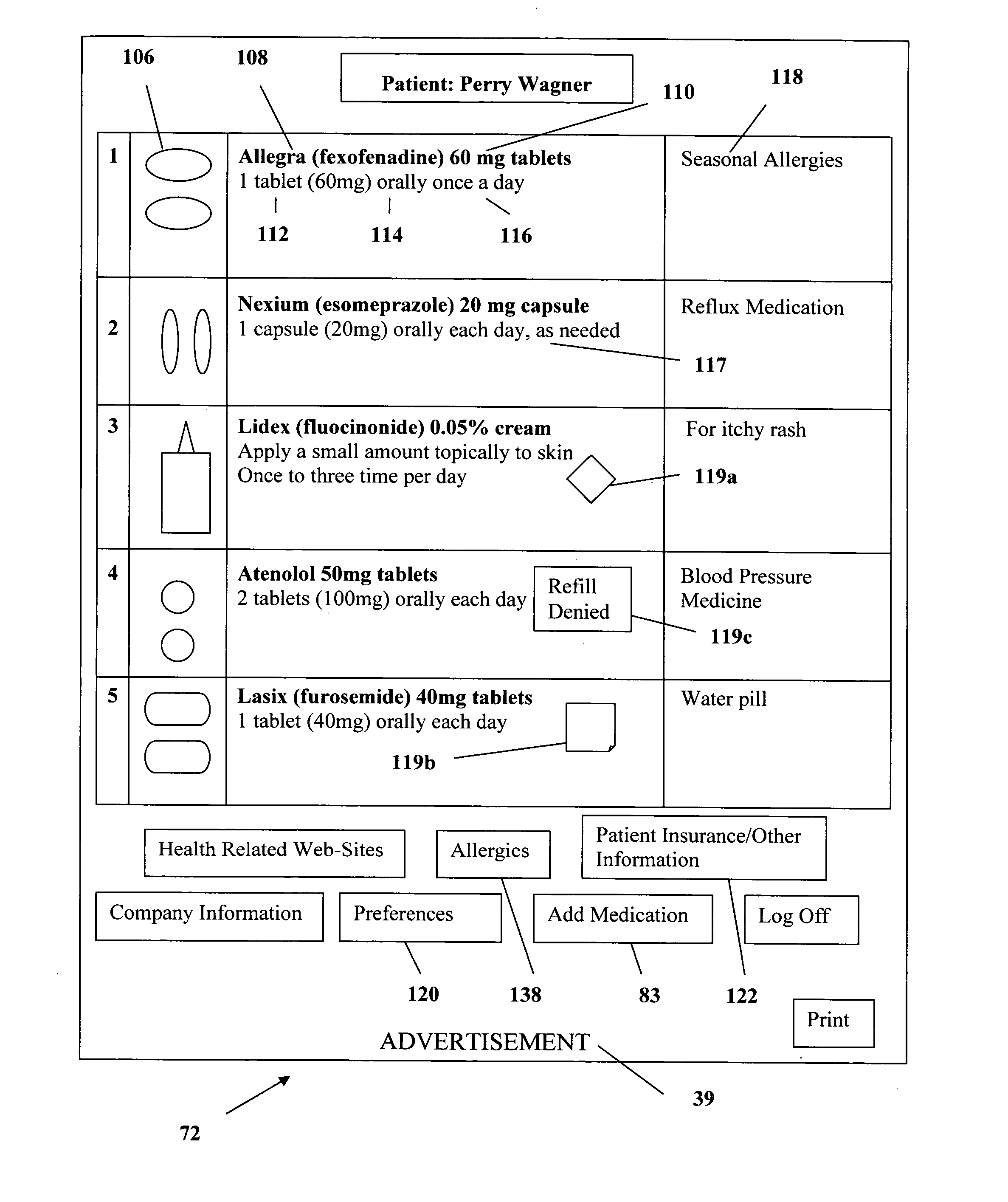 Medication card and system