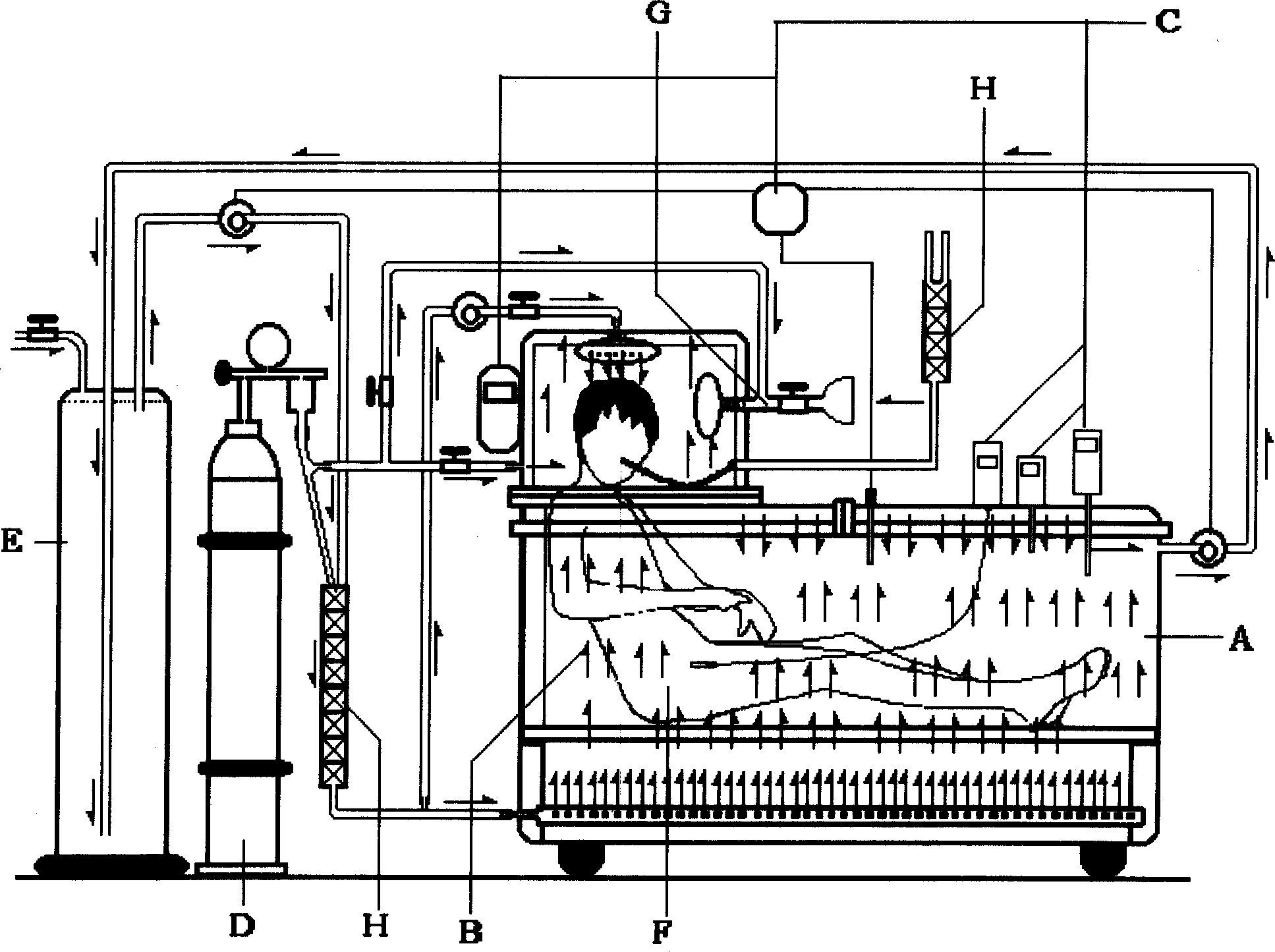 Ultra dissolving oxygen high pressure high temperature hot water facility for prevention and treatment of cancer