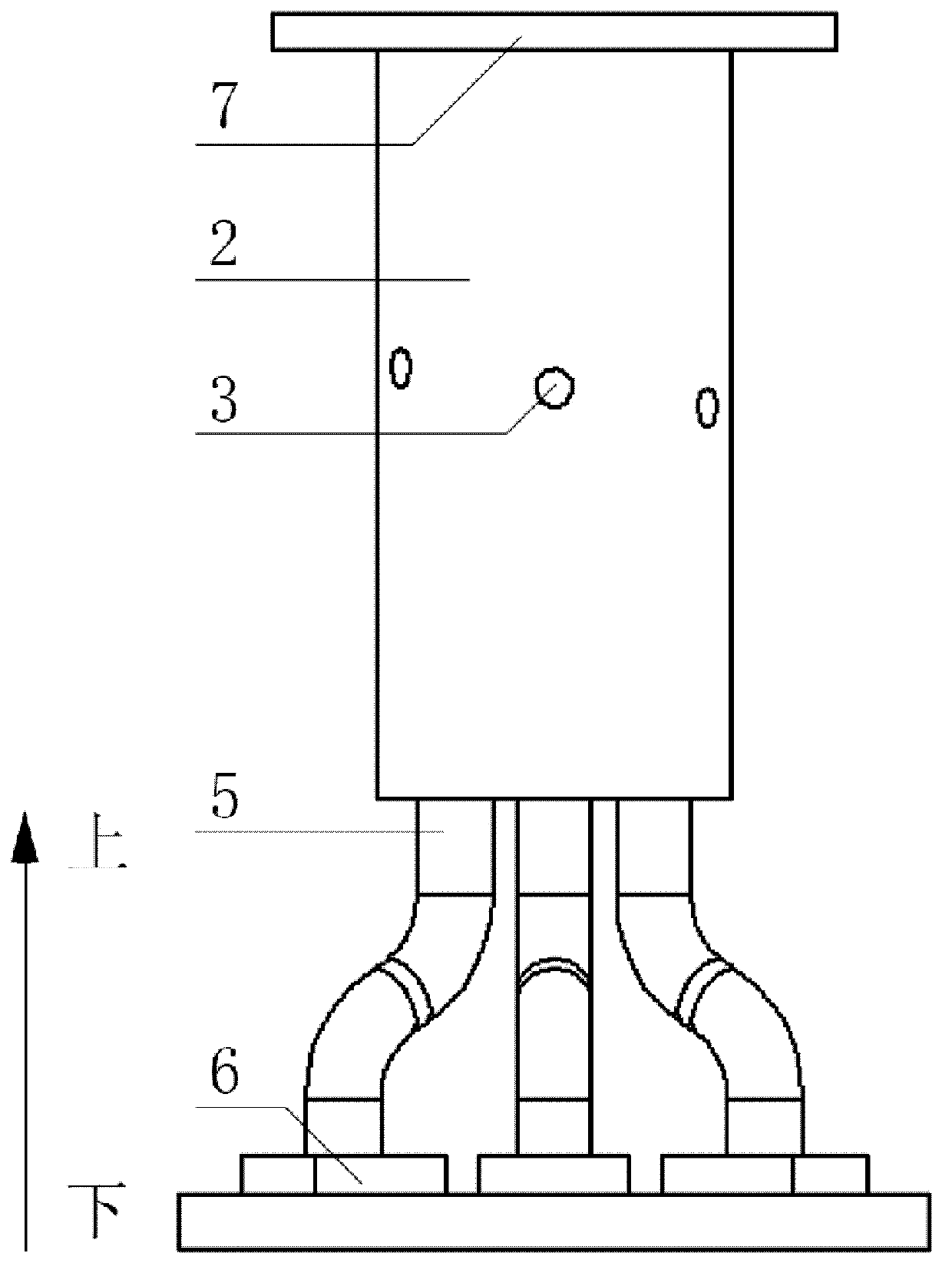 Solid two-dimensional wind speed and direction measuring instrument and measuring method thereof