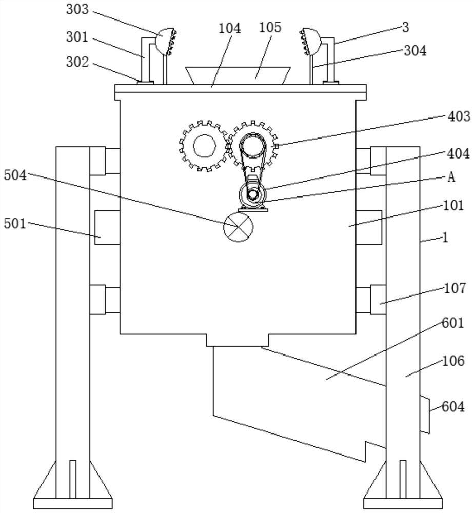 Crushing and screening device for mining