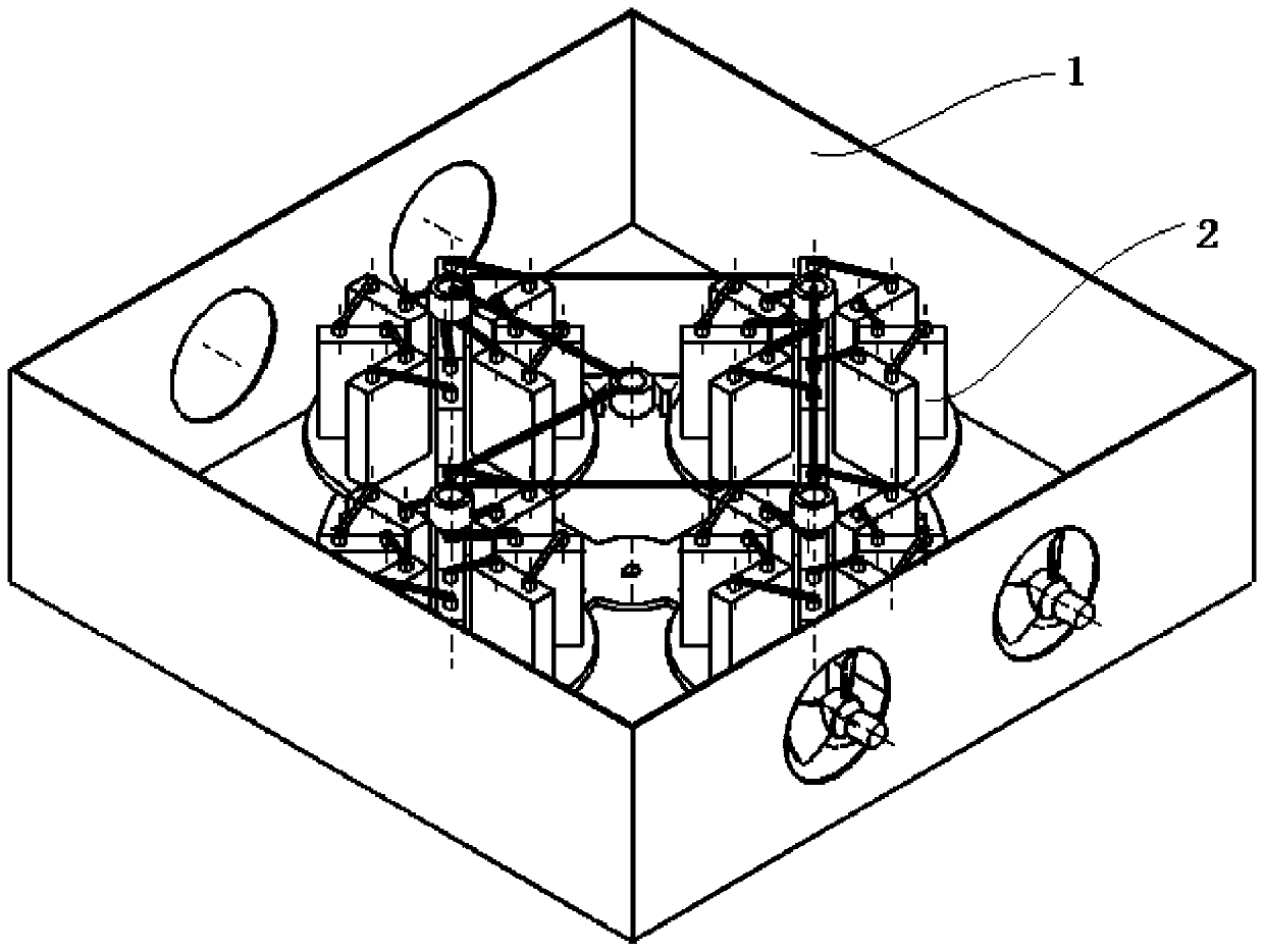 Rotary battery pack thermal management system based on air-cooling uniform temperature control