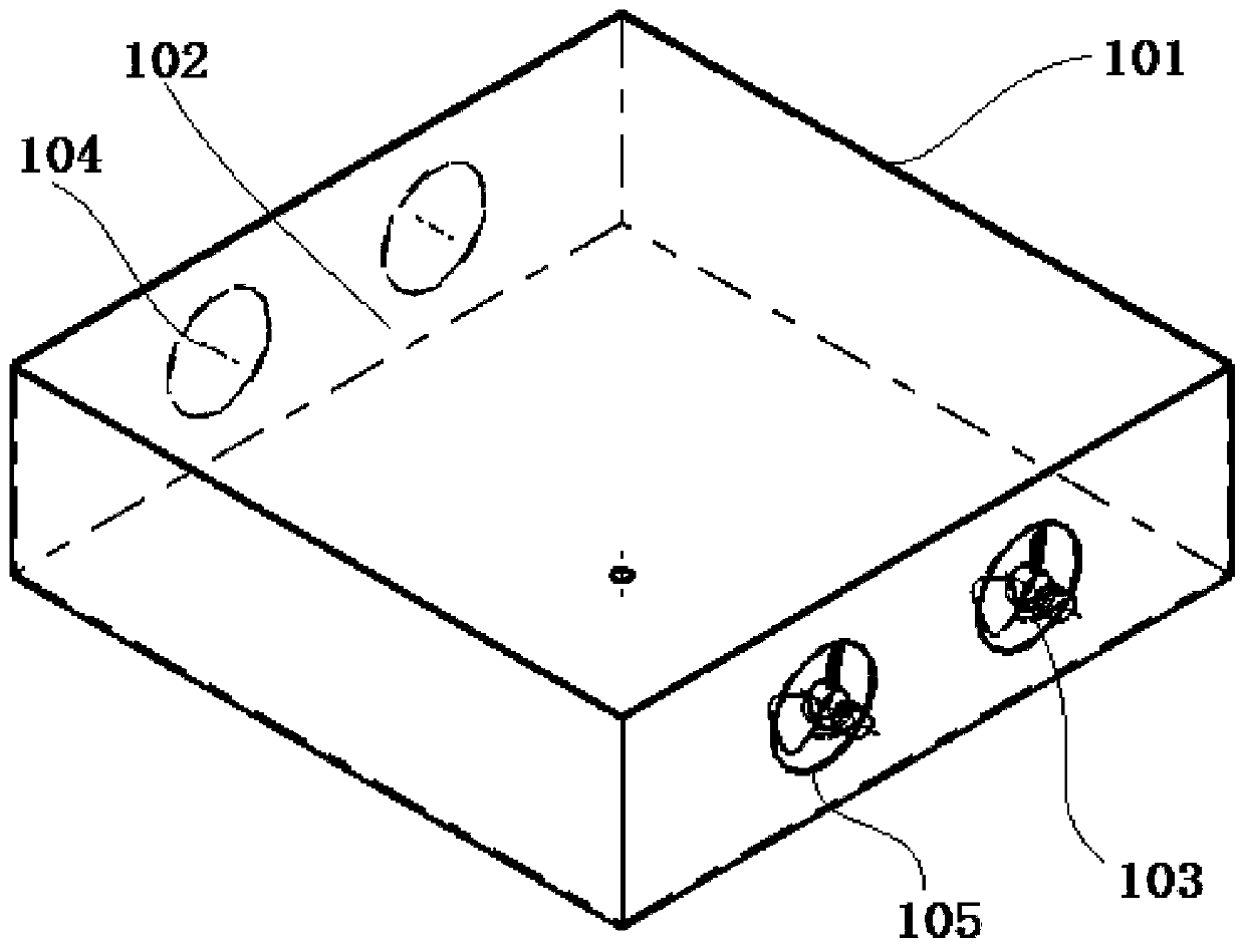 Rotary battery pack thermal management system based on air-cooling uniform temperature control