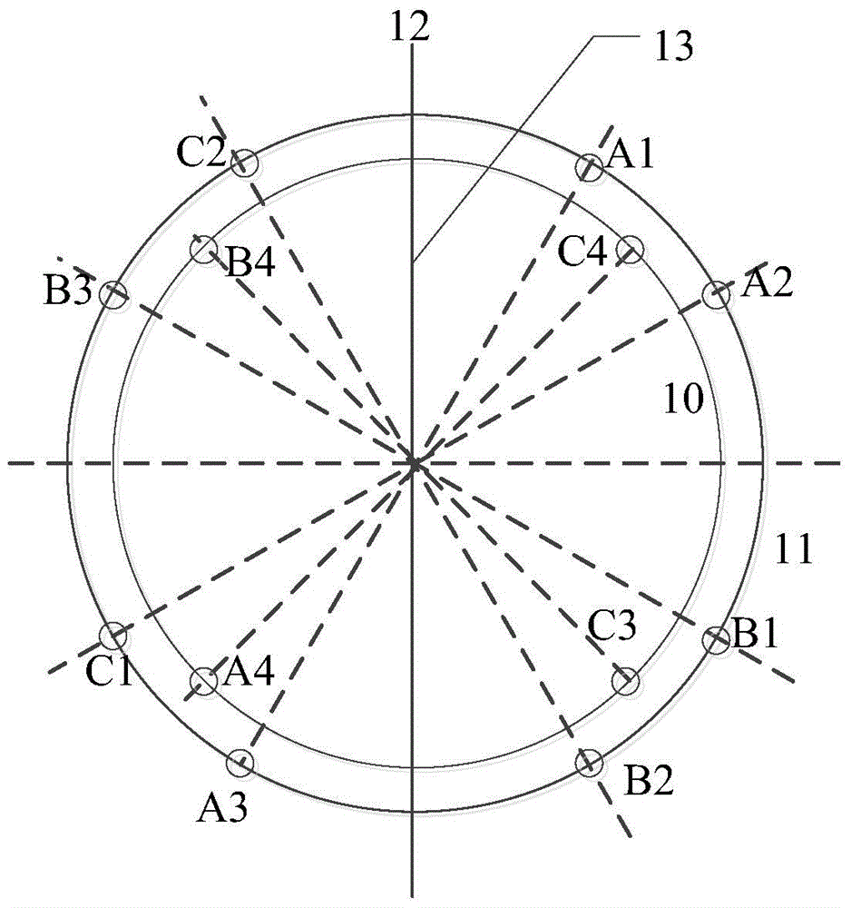 Arrangement method for bottom blowing guns of converter and top-bottom combined blowing converter