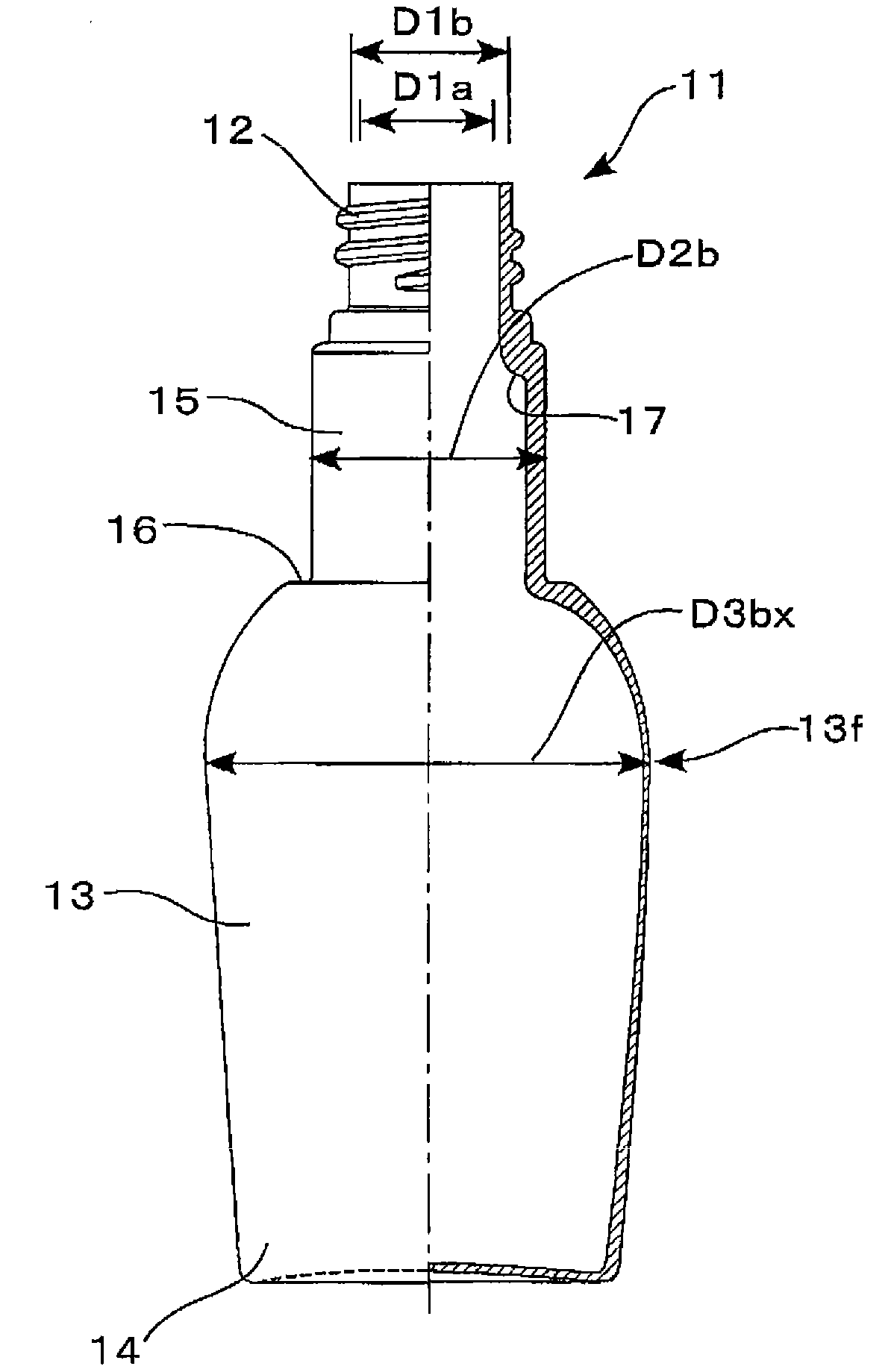 Method of molding synthetic resin bottle body